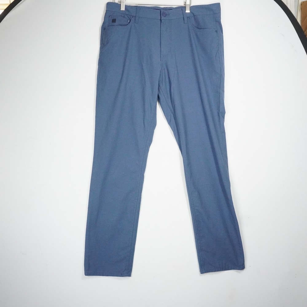 Vineyard Vines On-The-Go 5-Pocket Pants Mens 36x32 Blue Slate Stretch Tech Chino